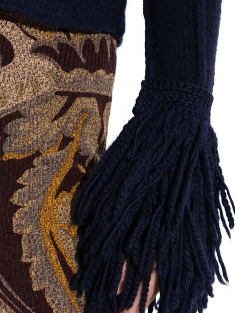 ETRO fringe-detailing top - Blue