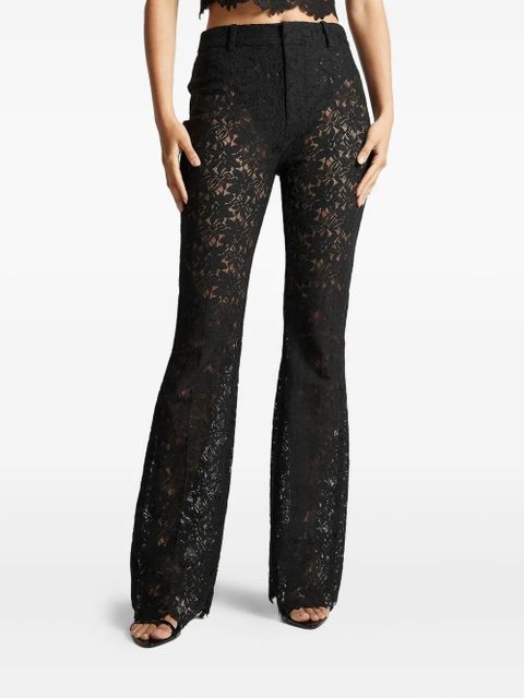 Manière De Voir lace flared trousers - Black