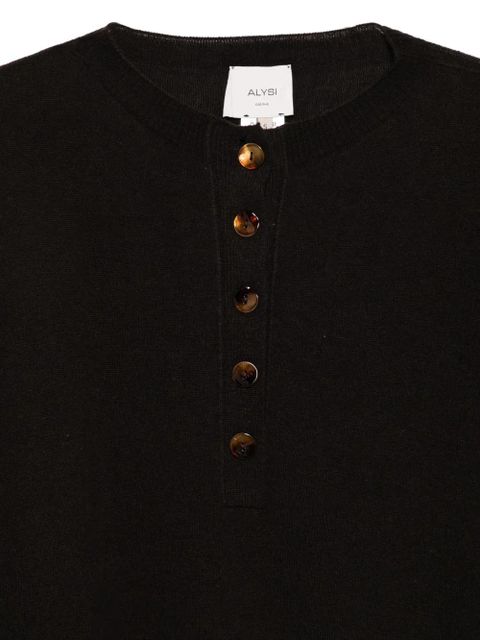 Alysi button-placket cashmere sweater - Brown