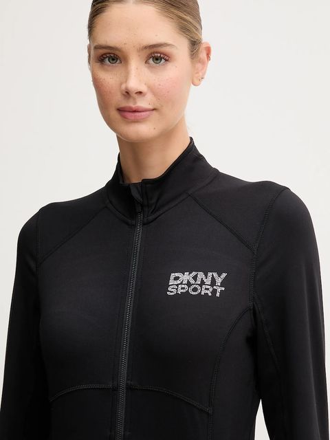 Dkny bluza damska kolor czarny z aplikacją DP5J9616