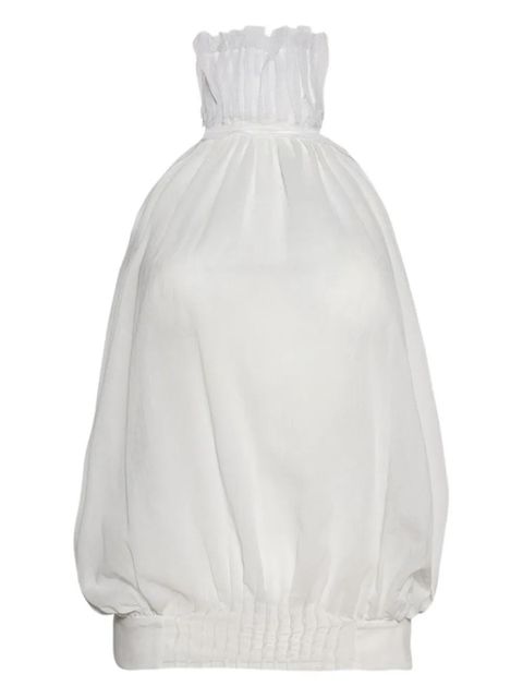 Christopher Esber pintucked halterneck top - White - zdjęcie produktu nr 1