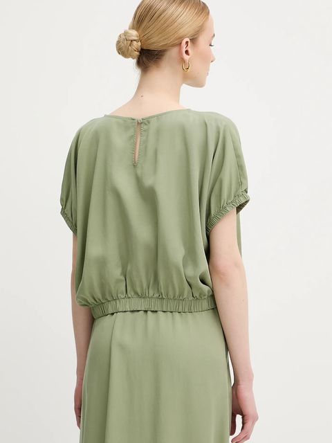 United Colors of Benetton bluzka damska kolor zielony gładka 5NPHDQ0C6