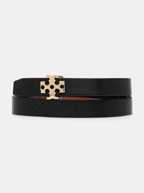 Tory Burch pasek skórzany dwustronny Logo damski kolor czarny 157857-001 - zdjęcie produktu nr 1