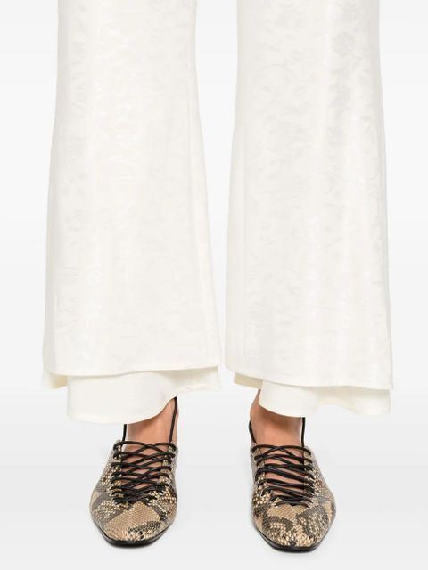 Jil Sander flower-jacquard trousers - Neutrals