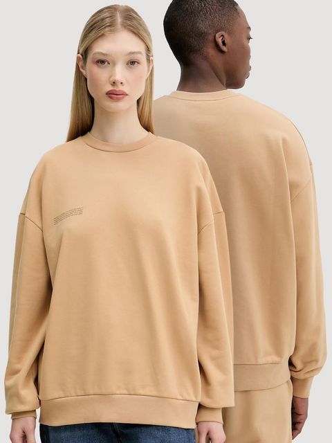 Pangaia bluza bawełniana kolor beżowy z nadrukiem 10000183 - zdjęcie produktu nr 1