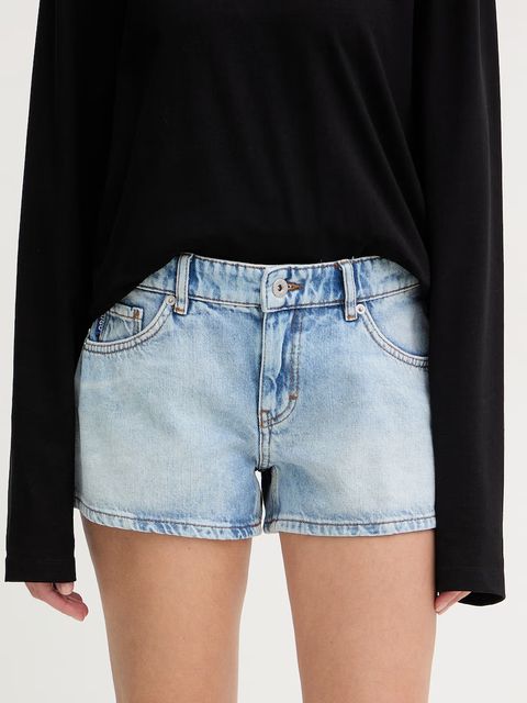 HUGO niebieskie szorty damskie jeansowe Galimon_B - zdjęcie produktu nr 2