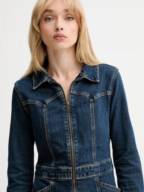 Levi's sukienka jeansowa kolor niebieski mini dopasowana 003S6