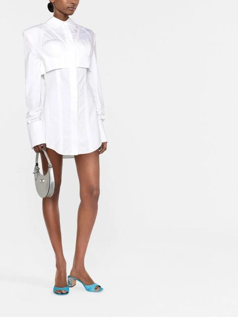 Balmain bustier-cut poplin shirt - White - zdjęcie produktu nr 2