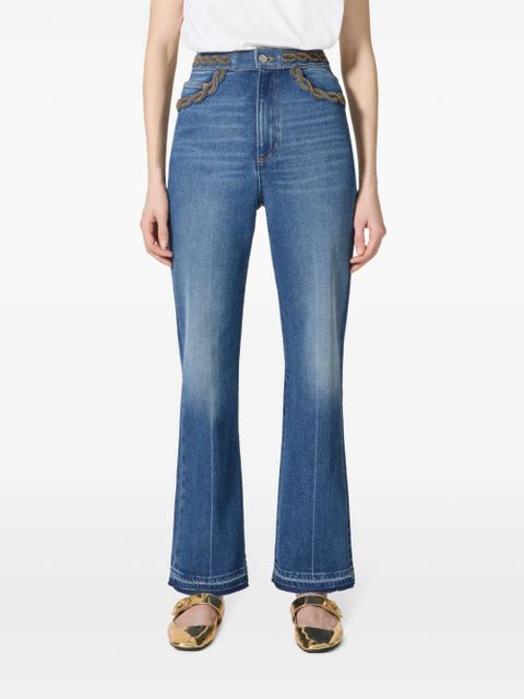 Valentino Garavani embroidered jeans - Blue