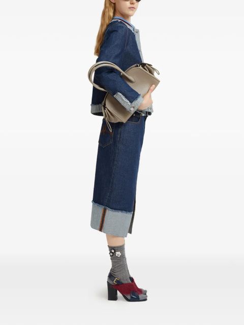 Marni frayed-detail denim jacket - Blue - zdjęcie produktu nr 2