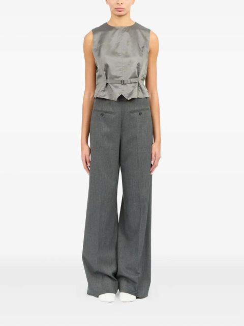 MM6 Maison Margiela satin-finish waistcoat - Grey - zdjęcie produktu nr 2