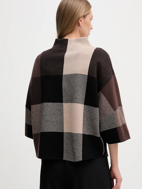 Joseph Ribkoff sweter damski kolor brązowy z półgolfem 254976