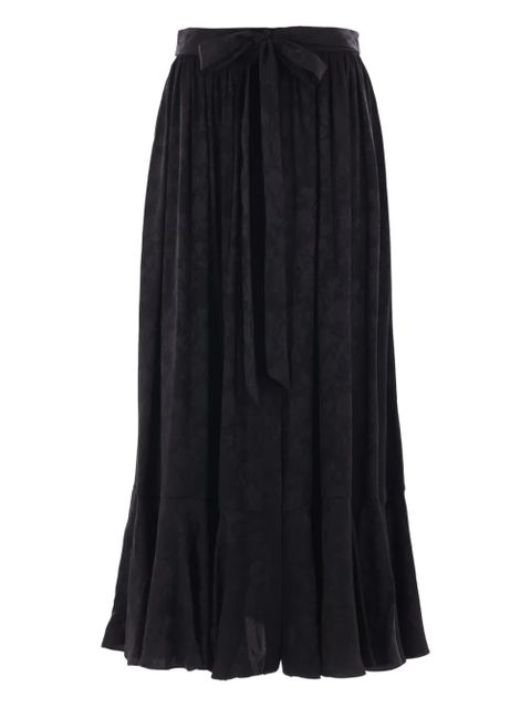 Chloé floral-jacquard gathered skirt - 001BLACK - zdjęcie produktu nr 1