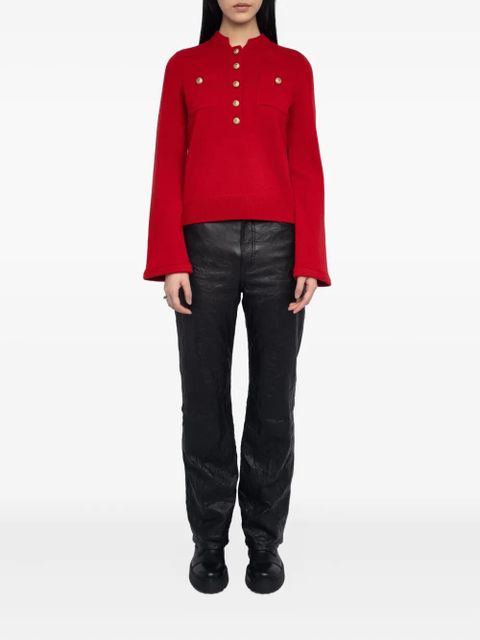 Zadig&Voltaire Lucas button-detailed sweater - Red - zdjęcie produktu nr 2