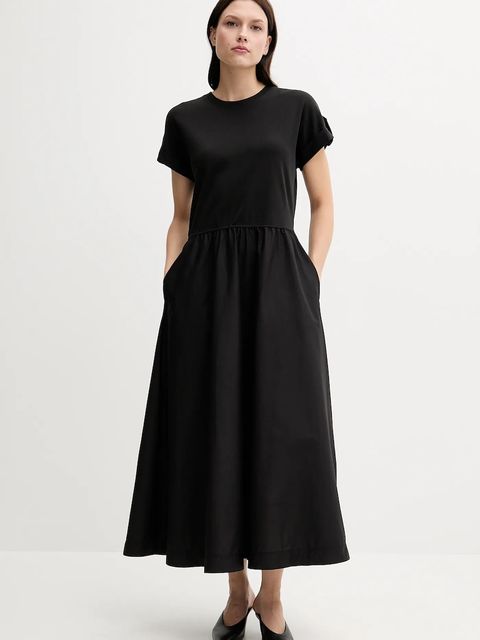 Tommy Hilfiger sukienka kolor czarny maxi rozkloszowana WW0WW46711