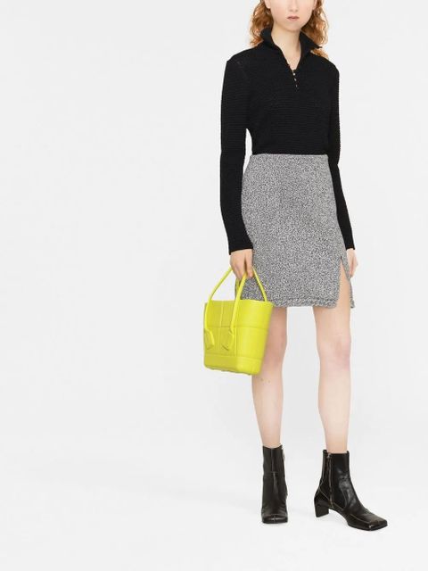 Ferragamo buttoned open-knit jumper - Black