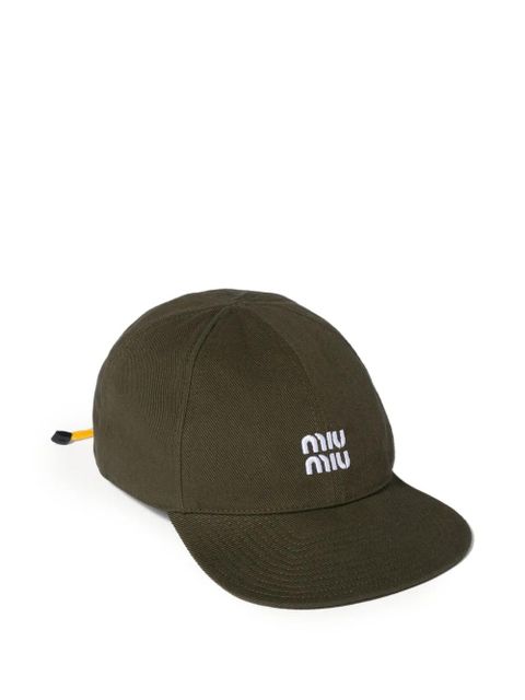 Miu Miu denim baseball cap - Green - zdjęcie produktu nr 1