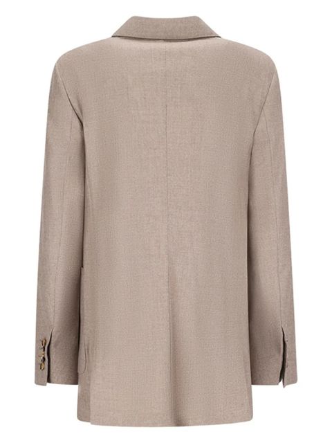 Max Mara double-breasted patch-pockets blazer - Neutrals