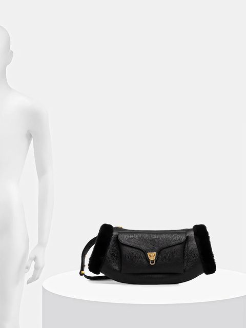 Coccinelle torebka skórzana BEAT kolor czarny E1.TDK.15.01.01