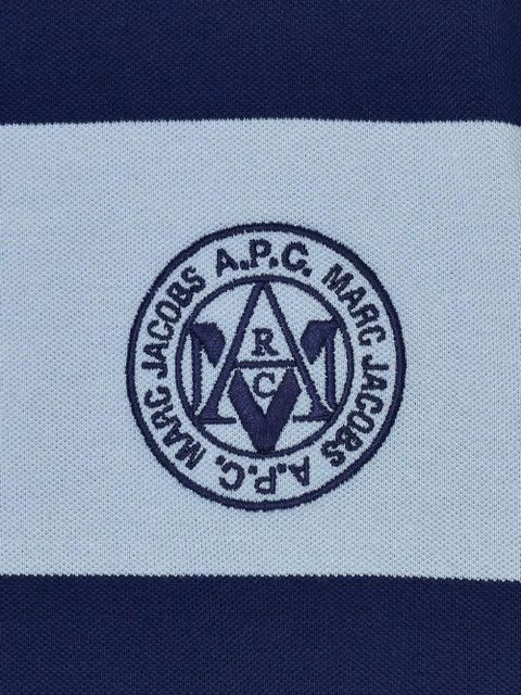Marc Jacobs x A.P.CC striped polo top - Blue