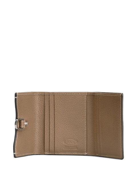 Tod's grained tri-fold wallet - Neutrals