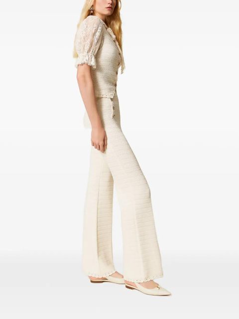 TWINSET crochet trousers - Neutrals