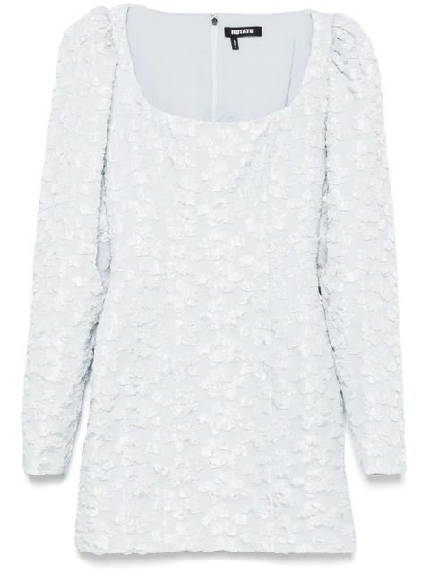 ROTATE BIRGER CHRISTENSEN jacquard long-sleeve mini dress - Blue - zdjęcie produktu nr 1