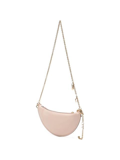 Chloé mini charm-chain leather shoulder bag - Neutrals