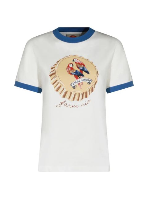 FARM Rio graphic-print ringer T-shirt - White - zdjęcie produktu nr 1