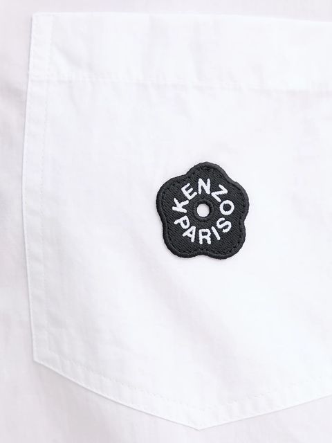 Kenzo koszula bawełniana damska kolor biały relaxed z kołnierzykiem klasycznym FF62CH2469LH