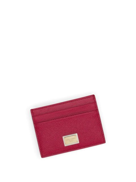 Dolce & Gabbana Dauphine logo-plaque cardholder - Pink