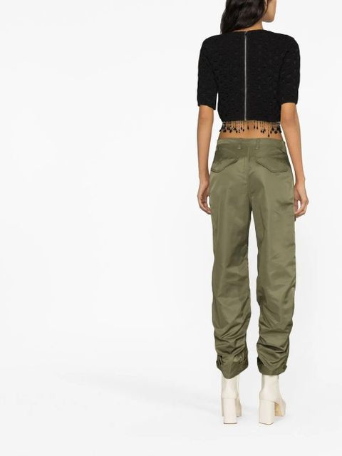 Simone Rocha Green Gathered Detail Cargo Trousers