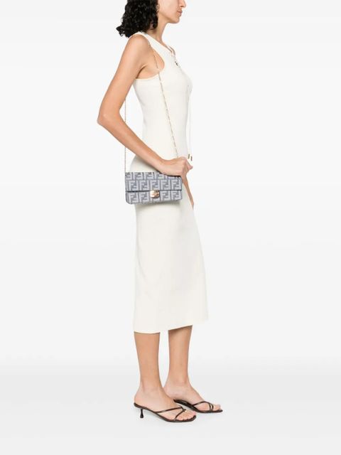 FENDI FF-logo canvas mini bag - Blue - zdjęcie produktu nr 2