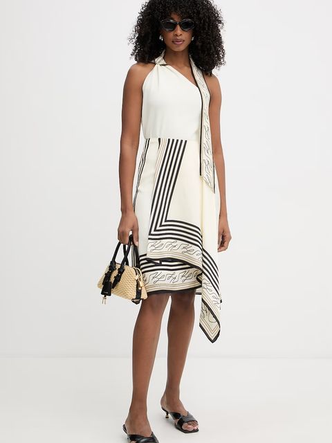 Karl Lagerfeld bluzka asymetryczna damska z wiskozą - zdjęcie produktu nr 1