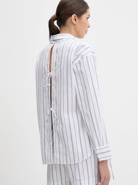 Abercrombie & Fitch koszula bawełniana damska kolor biały relaxed z kołnierzykiem klasycznym KI140-5150