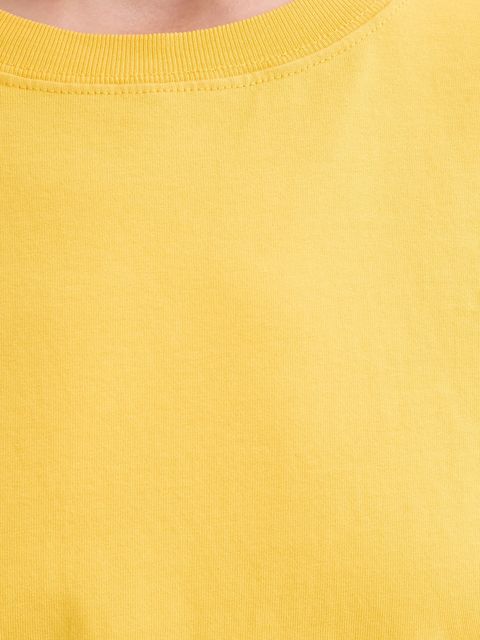 American Vintage t-shirt bawełniany damski kolor żółty FIZ02A