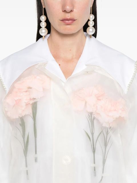 Simone Rocha stuffed carnation coat - Neutrals