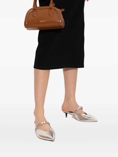 Alexander McQueen mini structured leather tote bag - Brown - zdjęcie produktu nr 2