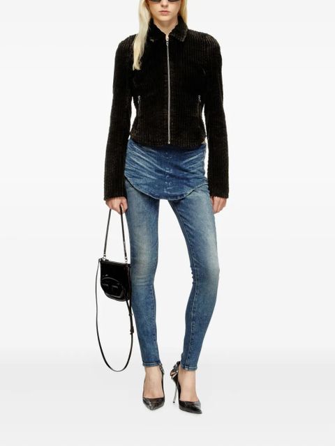 Diesel G-ENEA corduroy zip-up jacket - Black