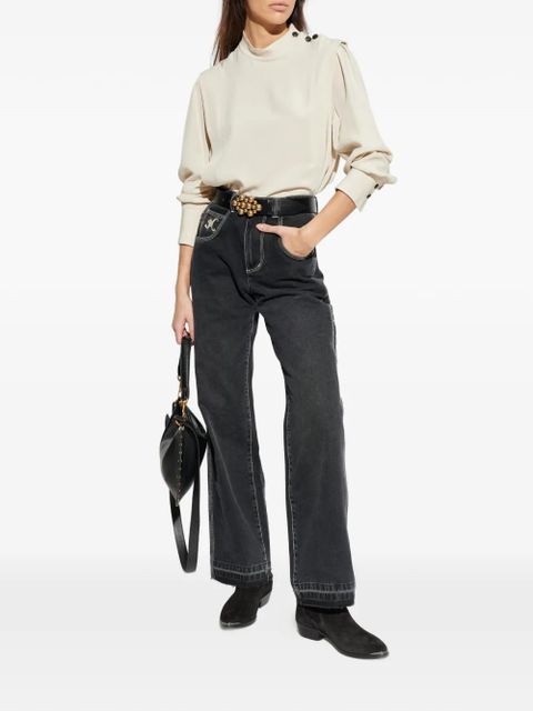 ISABEL MARANT Jeyda embroidered jeans - Black