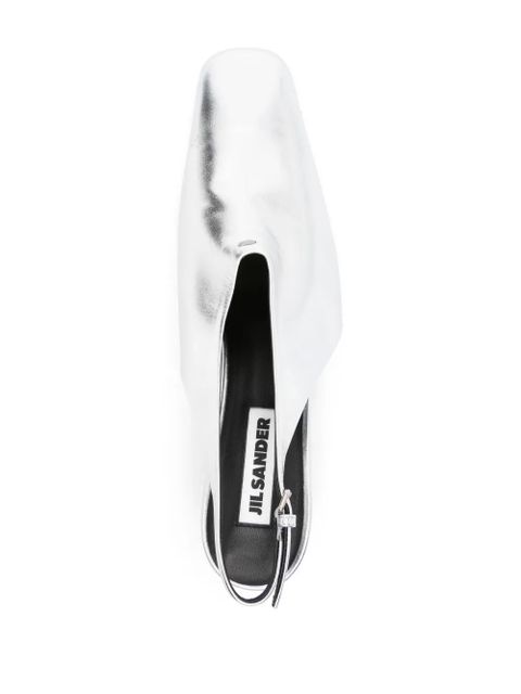 Jil Sander 60mm leather pumps - Silver