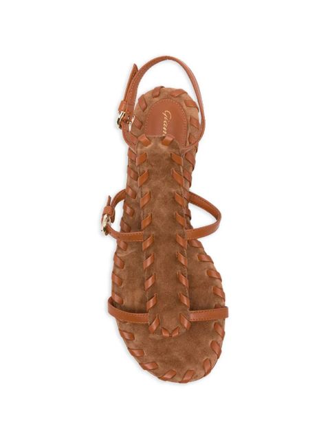 Gianvito Rossi braided-trim sandals - Brown