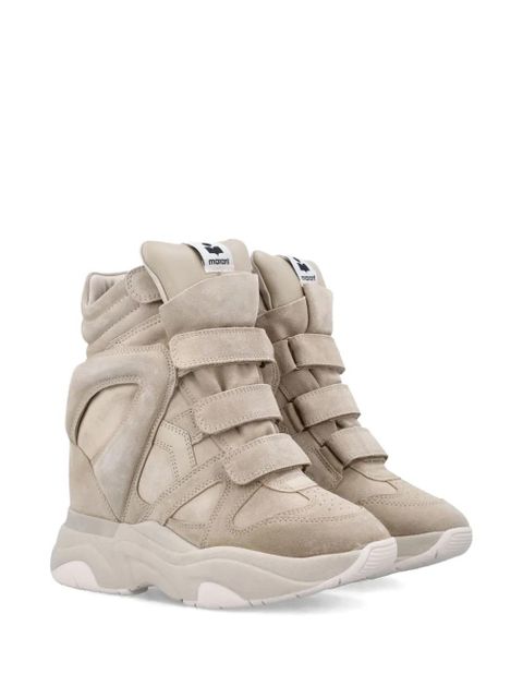 ISABEL MARANT suede high-top sneakers - Neutrals