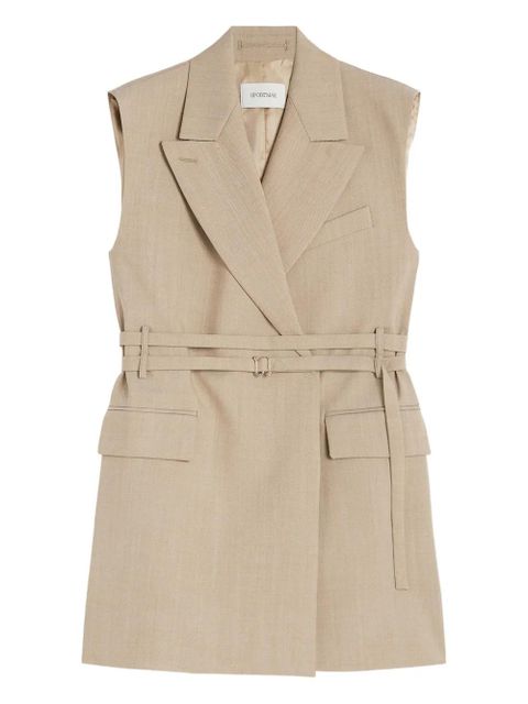 Sportmax belted sleeveless jacket - Neutrals - zdjęcie produktu nr 1