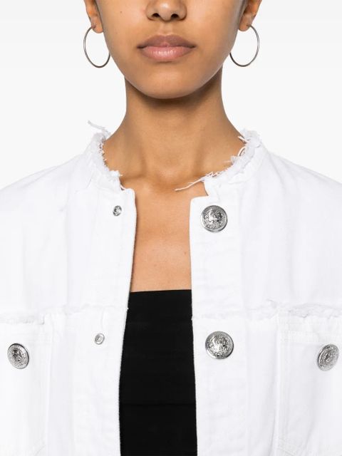 Zadig&Voltaire Kaely frayed denim jacket - White
