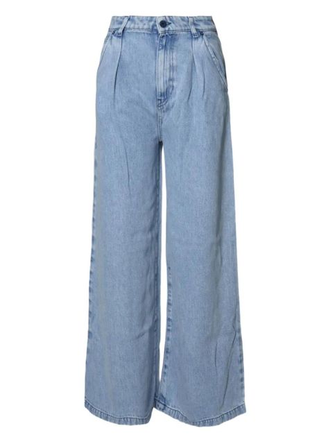 SOLOTRE pleated wide-leg jeans - Blue - zdjęcie produktu nr 1