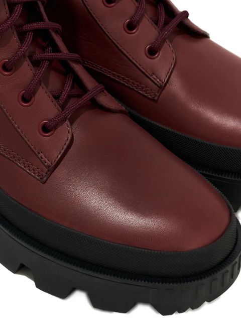 Moncler Carinne lace-up buckle boots - Red