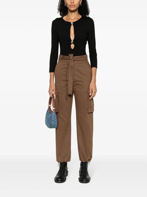 PINKO belted straight-leg trousers - Brown - zdjęcie produktu nr 2