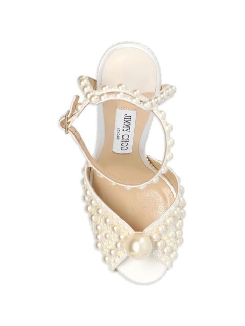 Jimmy Choo Sacora peep-toe sandals - White