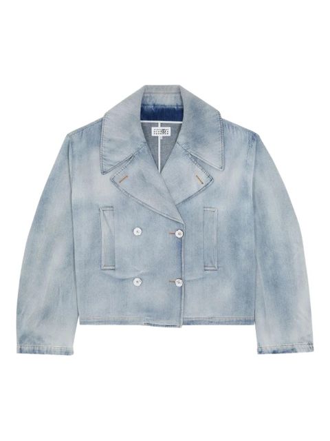 MM6 Maison Margiela buttoned-up cotton jacket - Blue - zdjęcie produktu nr 1
